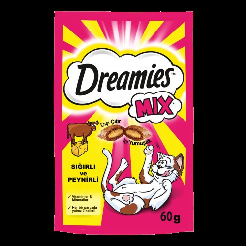 Dreamies Sığırlı ve Peynirli Kedi Ödül Maması 60 G