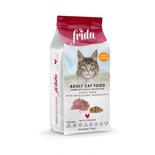 Frida Multicolour Tavuklu Yetişkin Kedi Maması 15 Kg