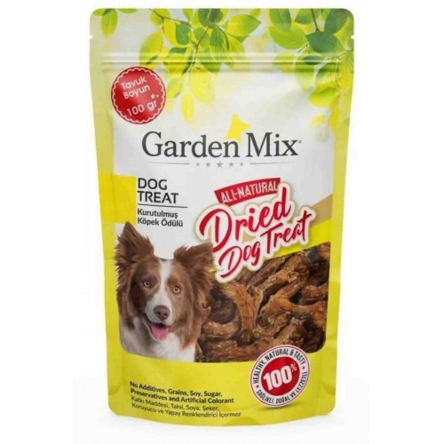 Garden Mix Kurutulmuş Tavuk Boyun Köpek Ödülü 100gr